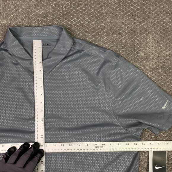 Nike Polo Golf Shirt Men's XL Gray Geometric Pattern Dri-Fit 838964 065 NEW NWT - Picture 12 of 14
